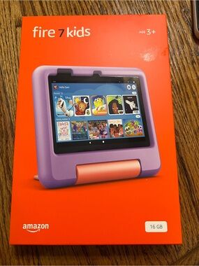 Amazon Fire 7 Kids Tablet with Purple Case and Pink Stand - 16 GB